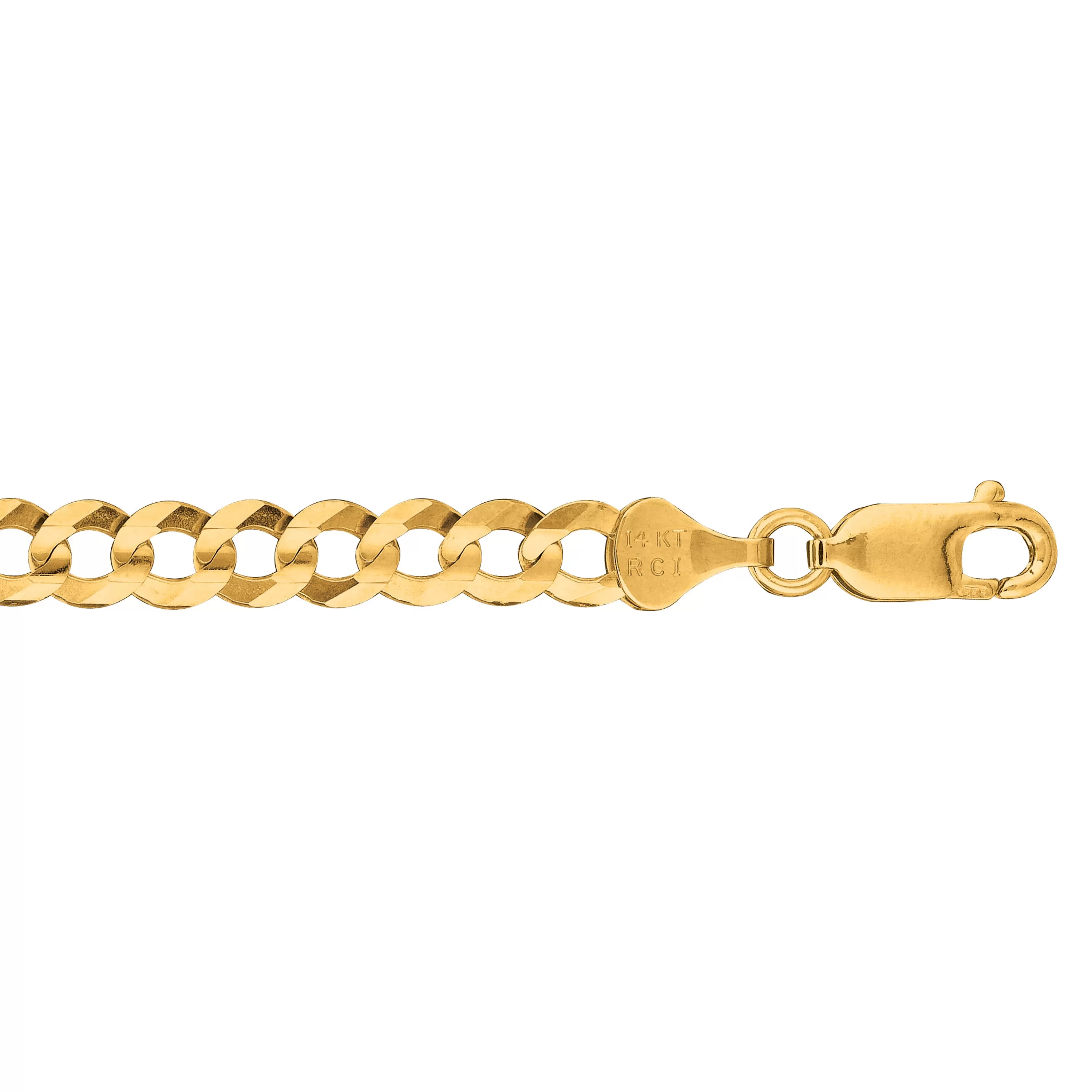 14K Gold 5.7mm Comfort Curb Chain