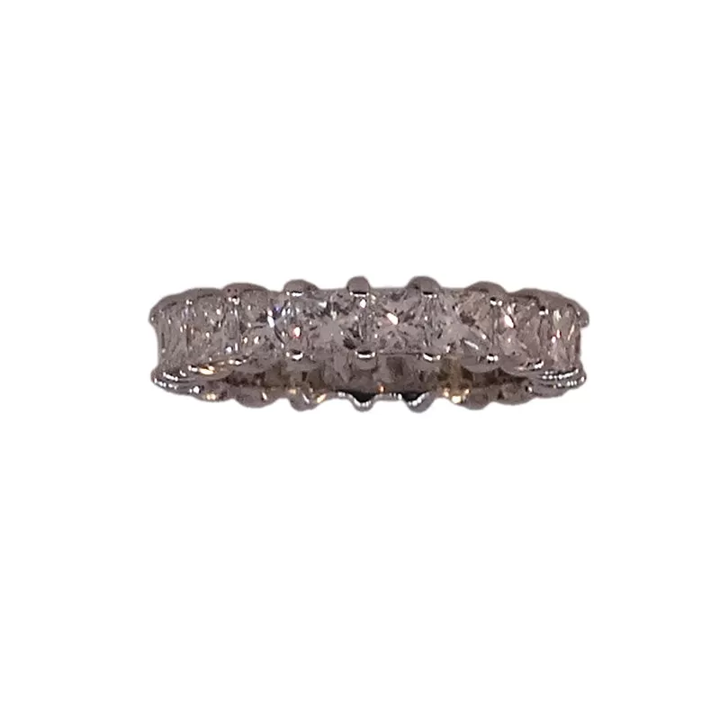 14KT W/G Princess Cut Diamond Eternity Band