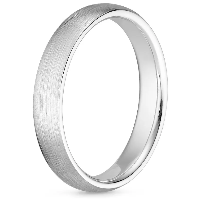 4mm Men's Matte Comfort Fit Wedding Ring - NM33