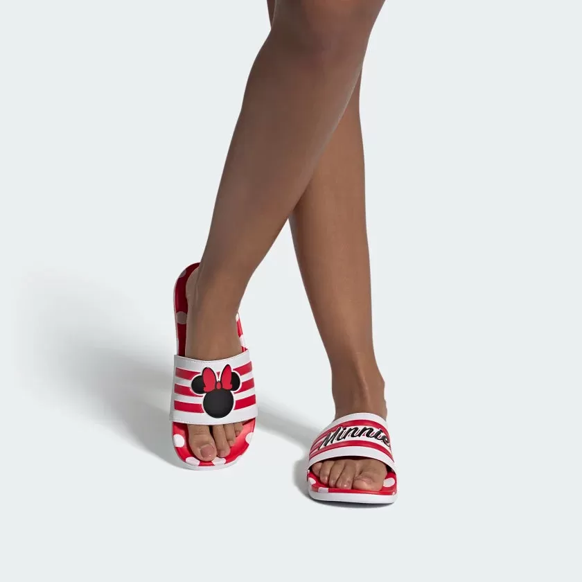 Adidas Adilette Comfort Minnie Mouse Slides -Red