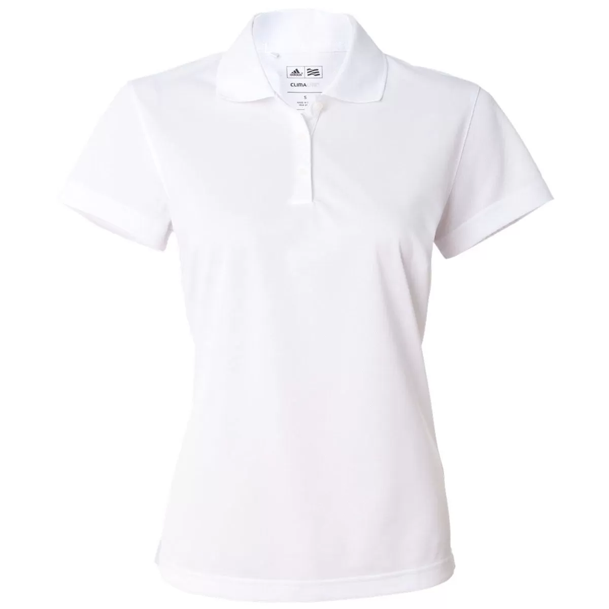 adidas Golf Women's White/Black Climalite Basic Sport Shirt