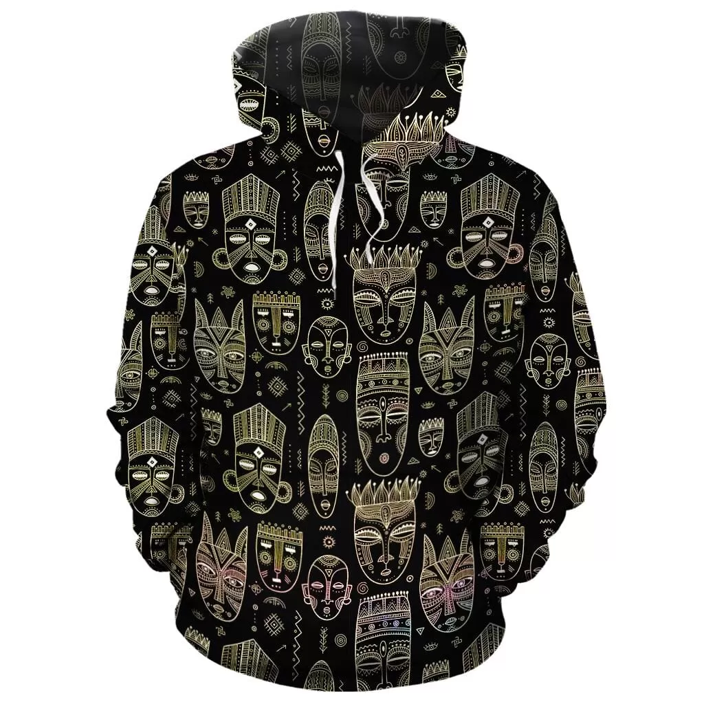 African Mask All-over Hoodie And Joggers Set