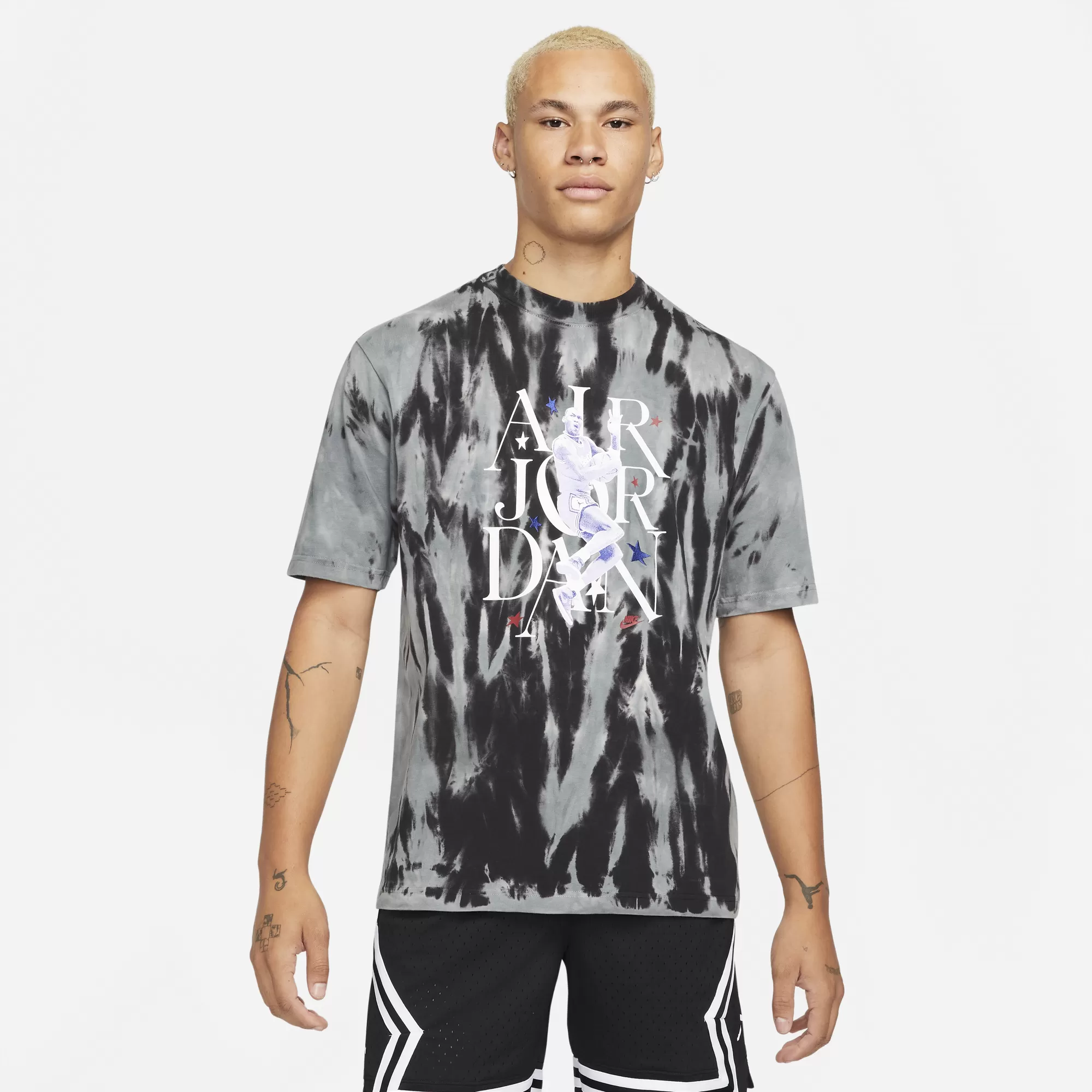 Air Jordan Mens Jordan Sport DNA '85 T-Shirt 'White/Multi'