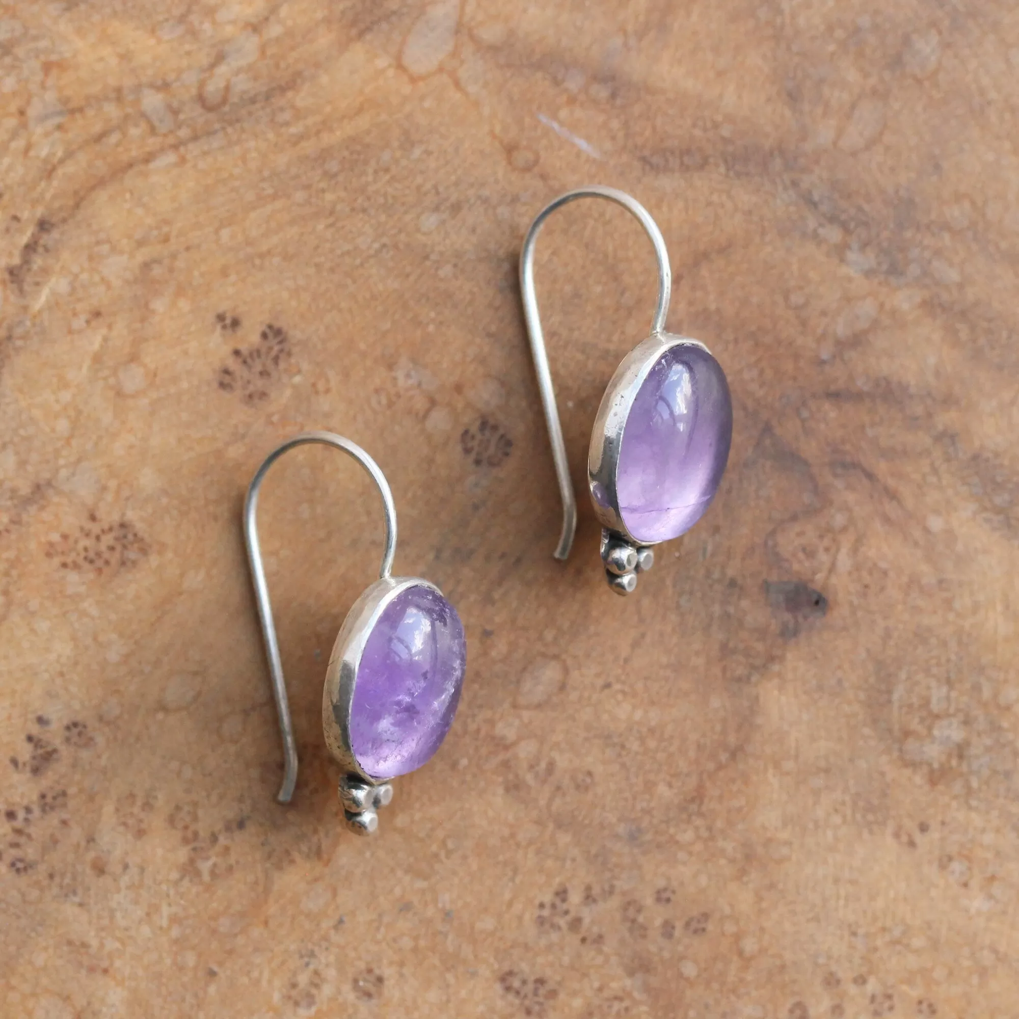 Amethyst Piper Earrings - Soft Amethyst Drop Earrings - Sterling Silver - Boho Amethyst Jewelry