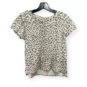 Animal Print Top Short Sleeve Basic Lucky Brand, Size S