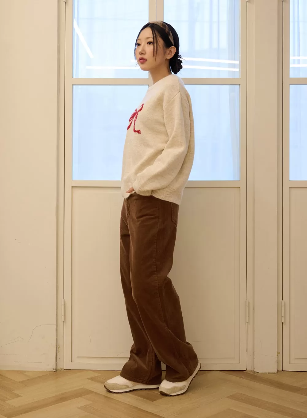 Balletcore Crew Neck Ribbon Sweater OD327