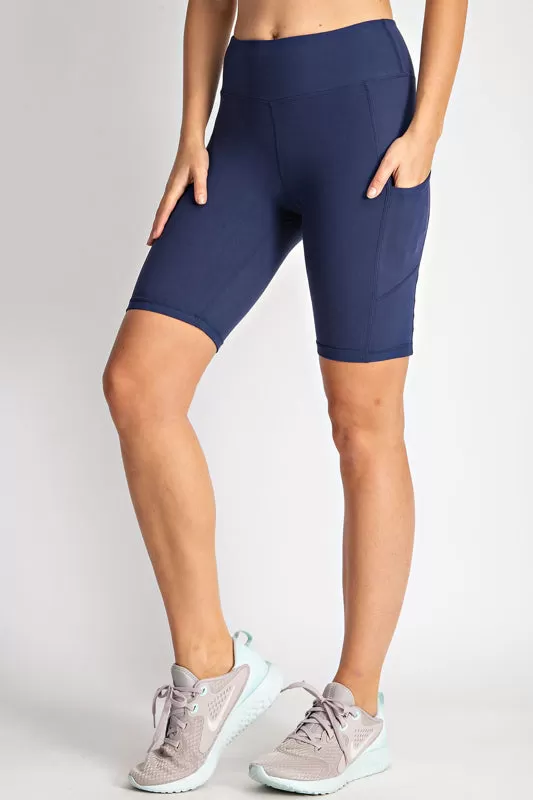 Bermuda Biker Shorts in Navy