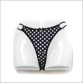 Black & White Polka Dotted Bikini Panty