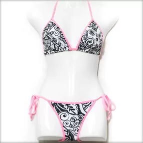 Black & White Triangle Bikini Set