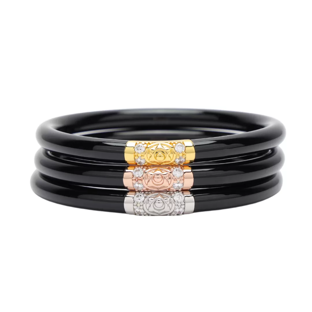 Black Three Kings BuDhaGirl All Weather Bangle Set (Set of 3)