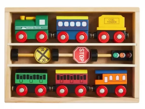 Boxed Wood Train Set