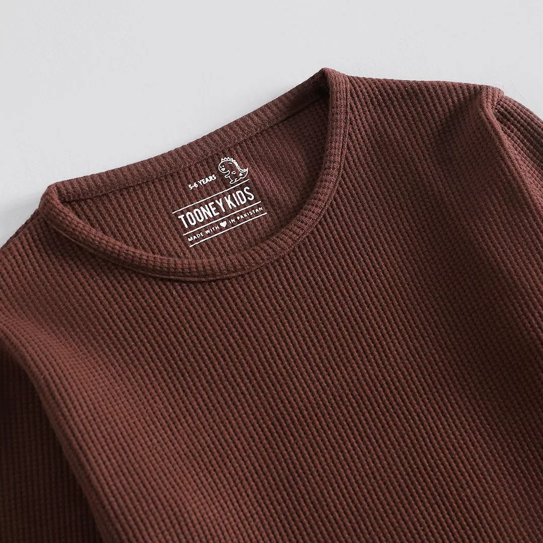 Brown Thermal Full Sleeve Tee