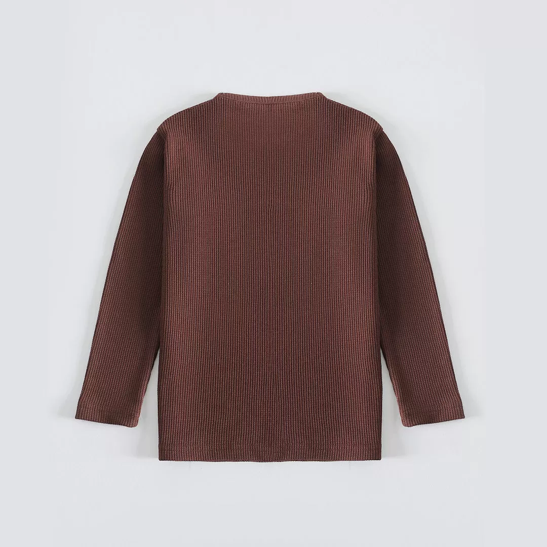 Brown Thermal Full Sleeve Tee