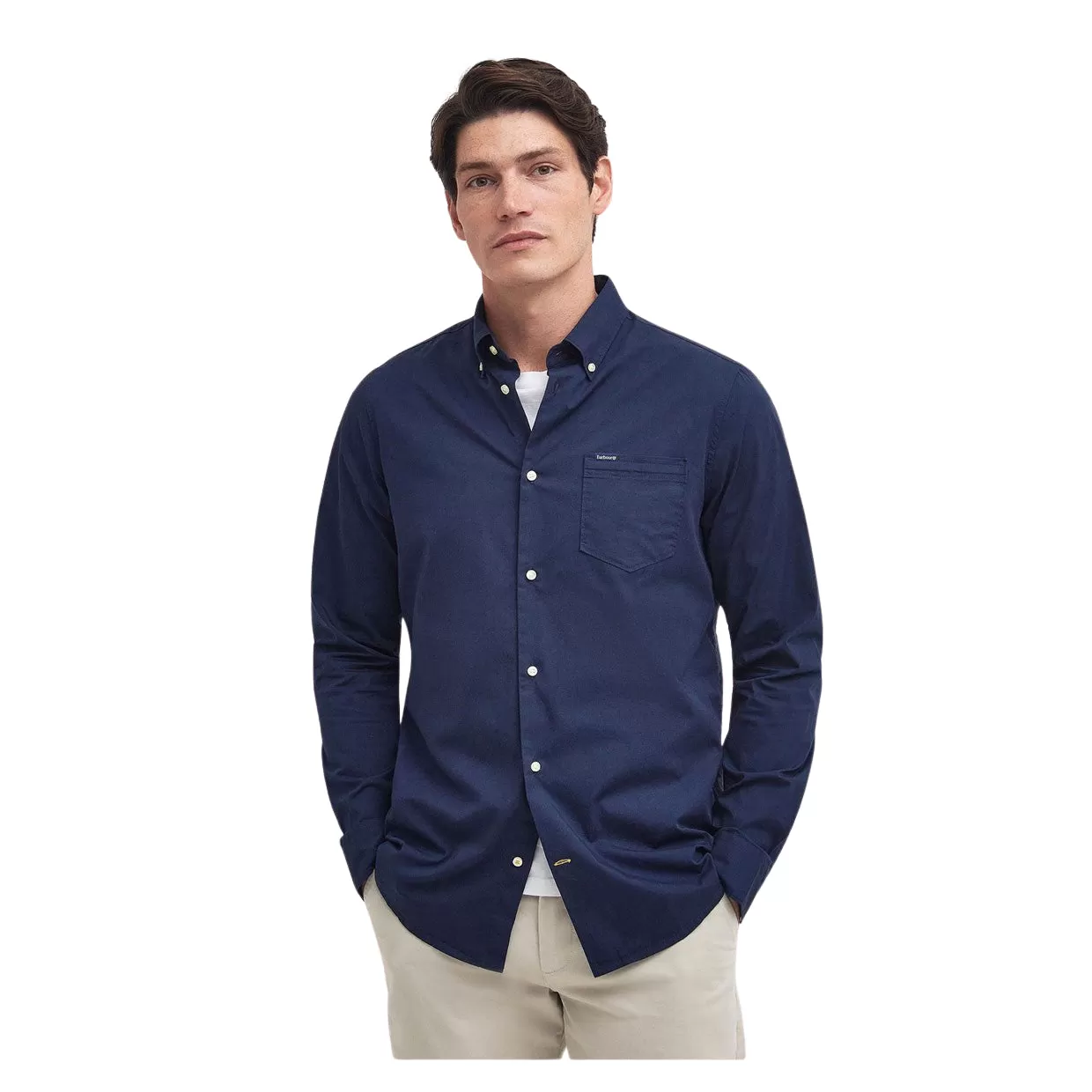 Camicia Uomo Barbour Comfort Stretch Blu