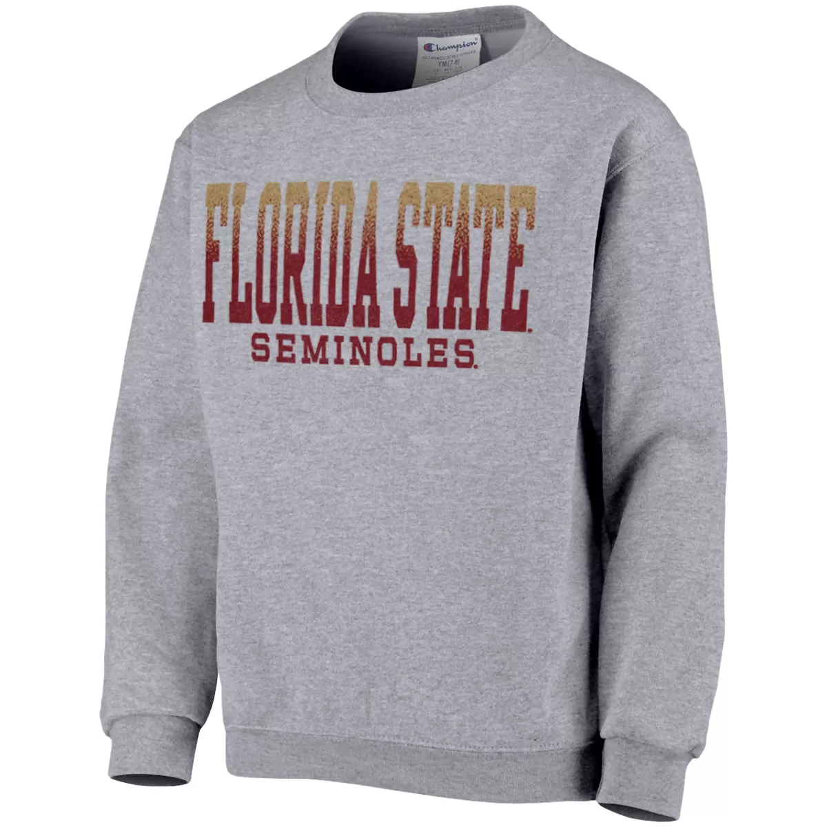 Champion Youth Florida State Seminoles Powerblend Crew Sweat - Heather Gray