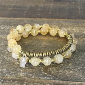 Citrine 'Success' 27 Bead Wrist Mala Bracelet