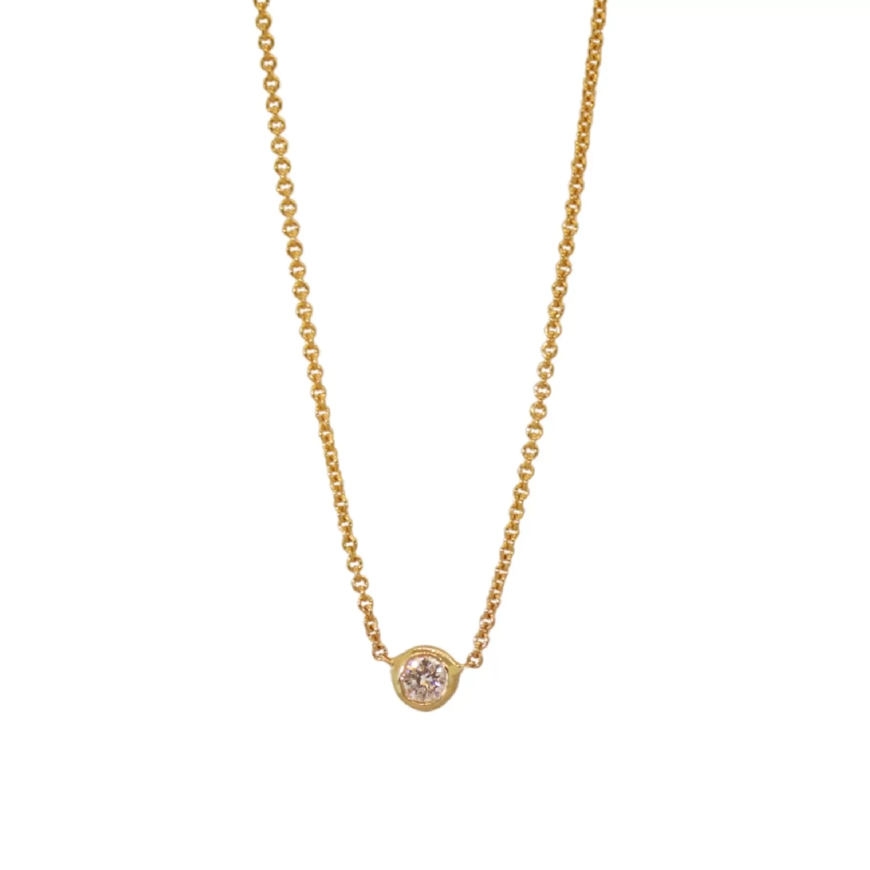 Classic Solitaire Diamond Necklace