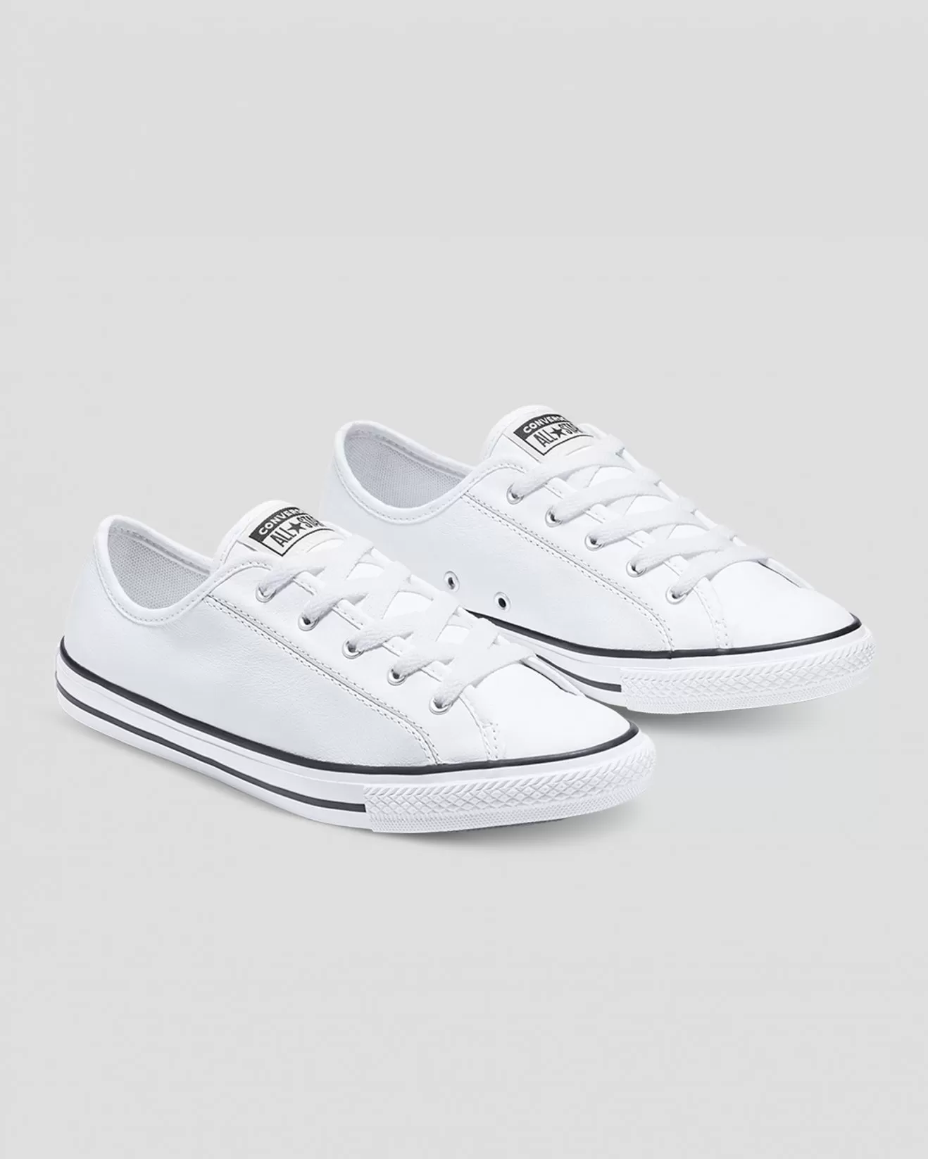 Converse Womens Chuck Taylor All Star Dainty Leather Low Top White