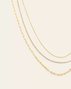 Dainty Chain Set - Gold Vermeil