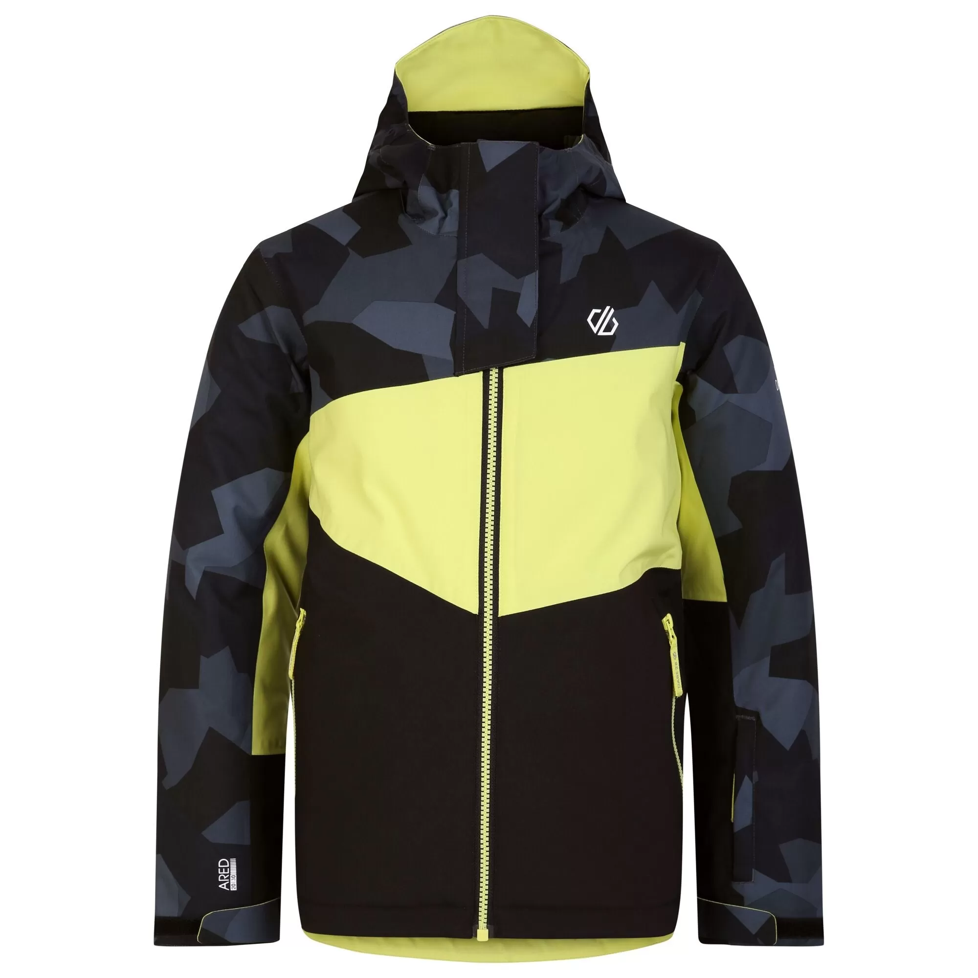 Dare2B Kids' Humour II Ski Jacket | Yellow Black Camo