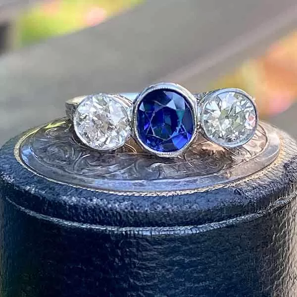 Edwardian Sapphire & Diamond Ring