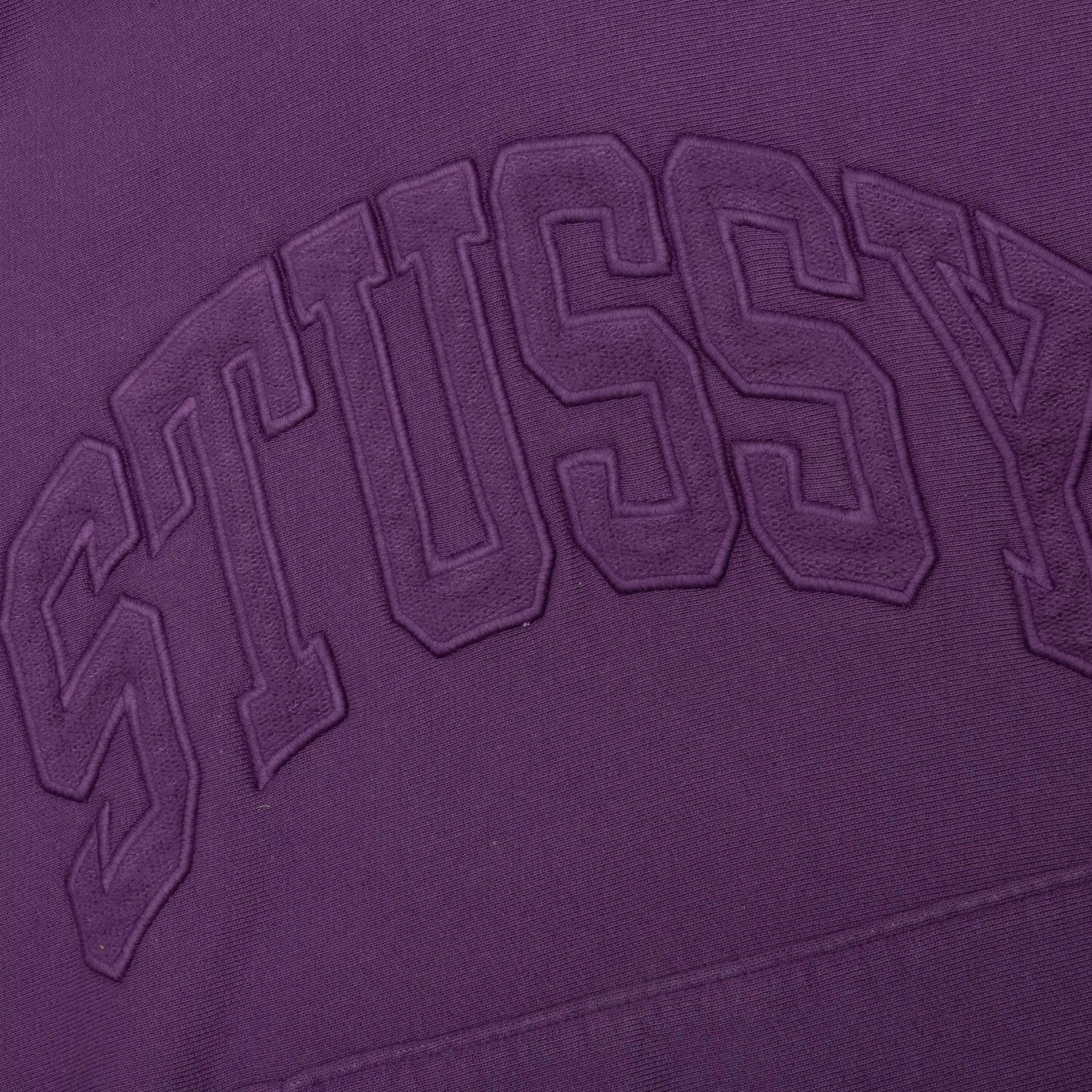 Embroidered Relaxed Hoodie - Purple