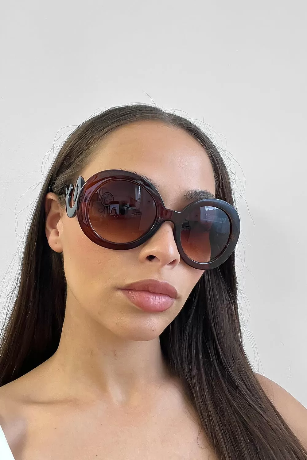 Filigree Round Frame Sunglasses