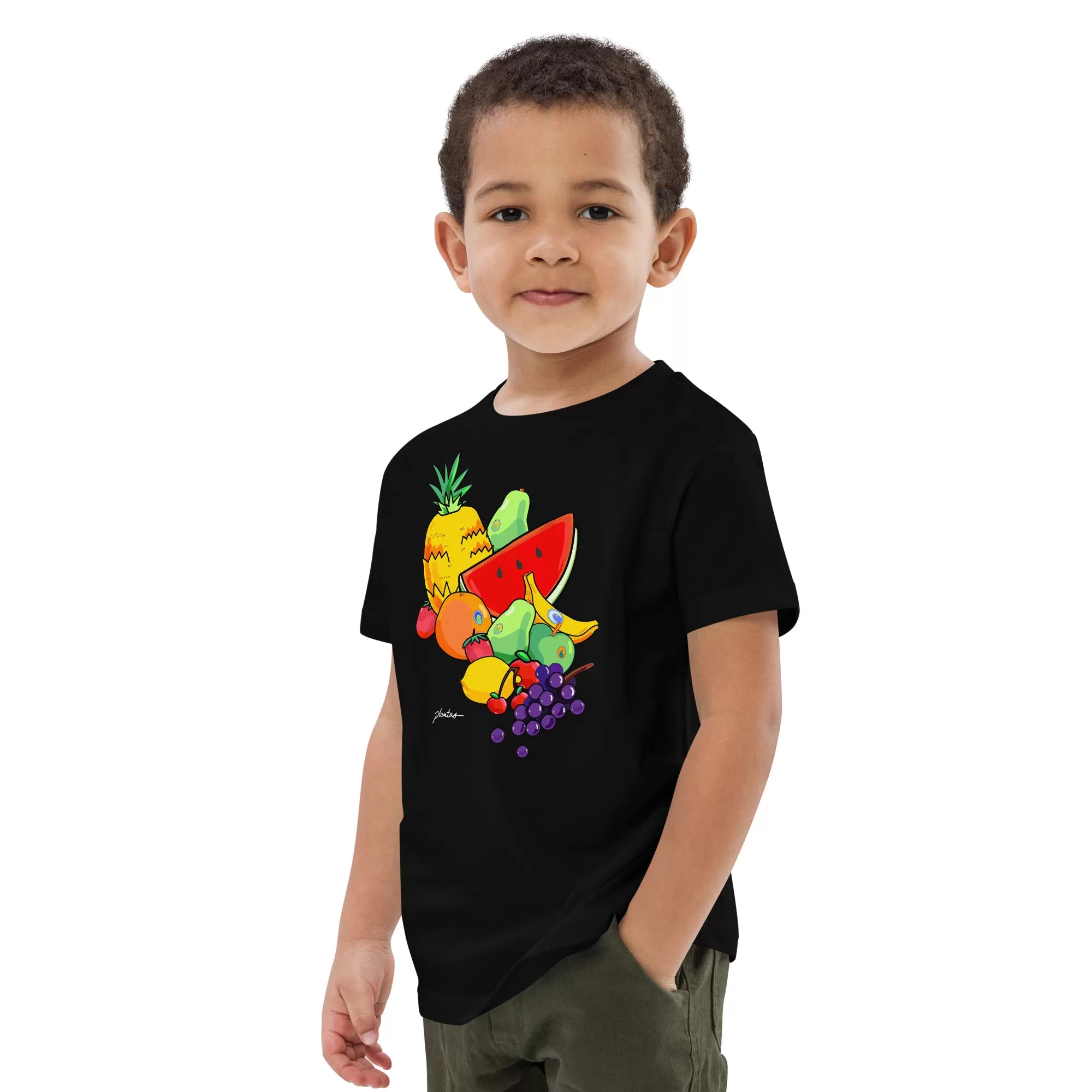 Fruits organic cotton kids t-shirt by Plantas