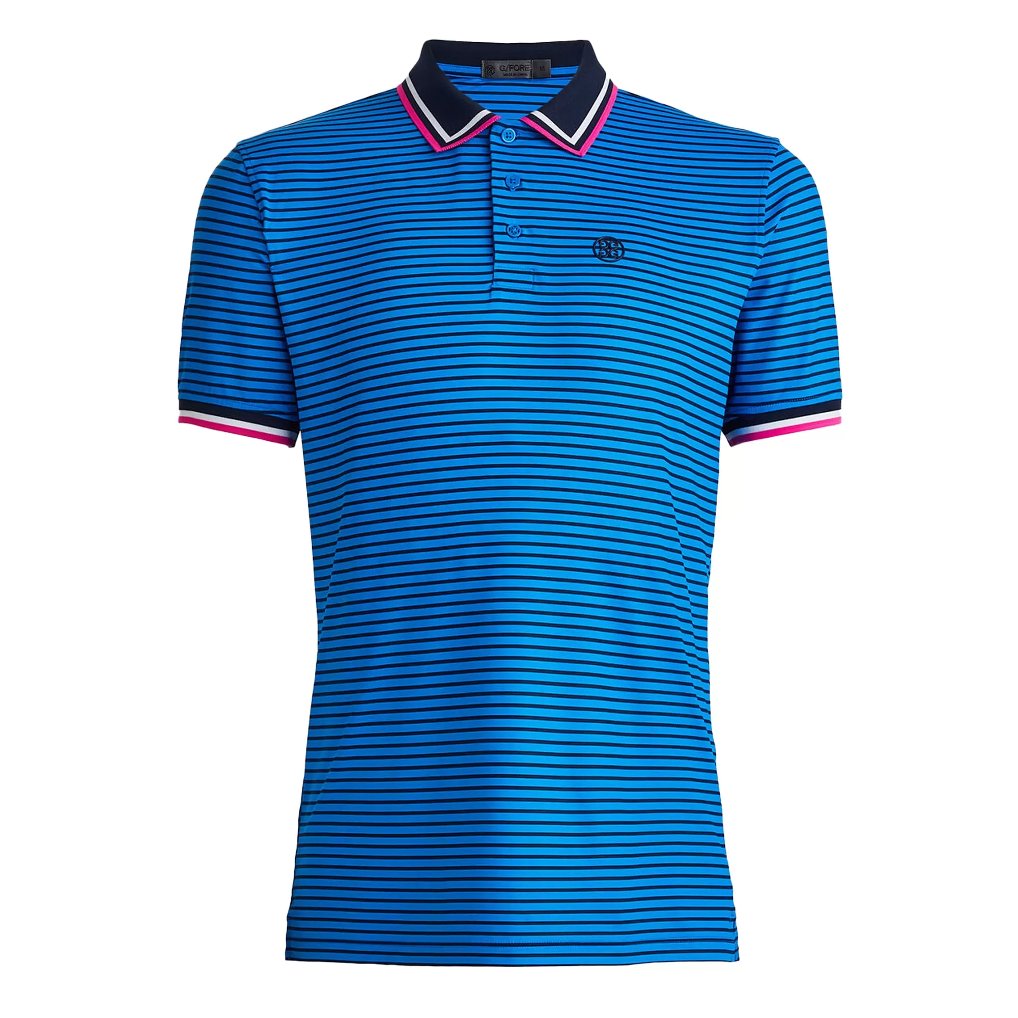 G/Fore Skull & T`s 3D Banded Sleeve Tech Jersey Polo