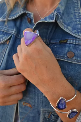 I Am Transforming Purple Agate Ring