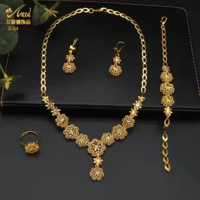 Indian Bridal Jewelry Set Dubai Necklace Earrings For Women