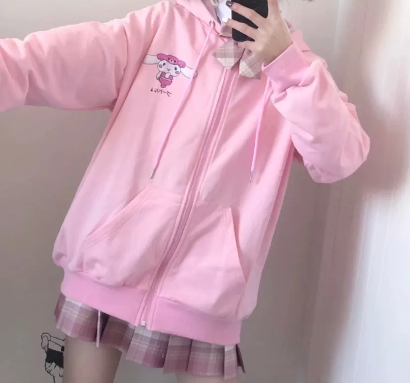 JAPANESE CUTE PASTEL PINK SANRIO COAT BY90125