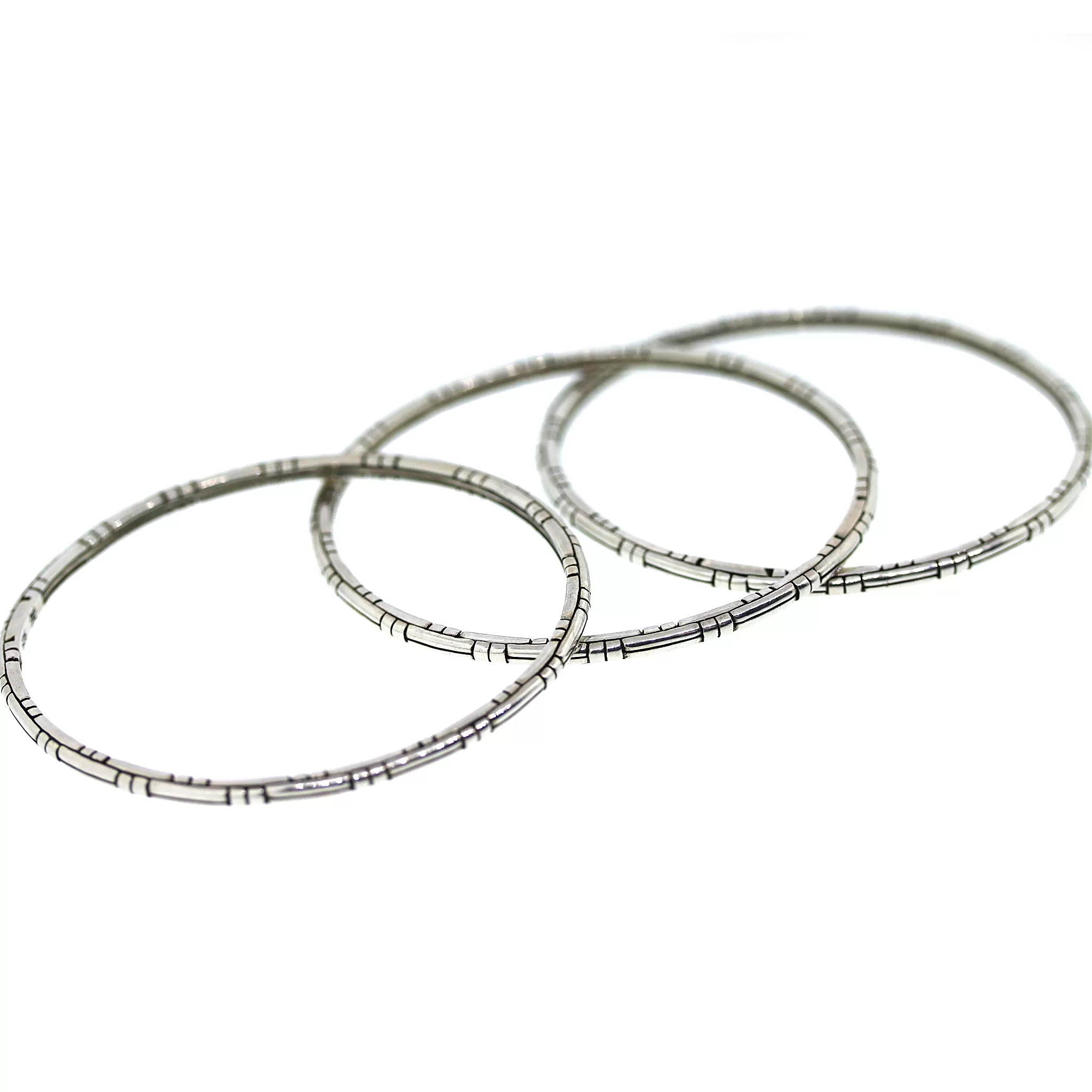 John Hardy Sterling Silver Slim Bracelet Set