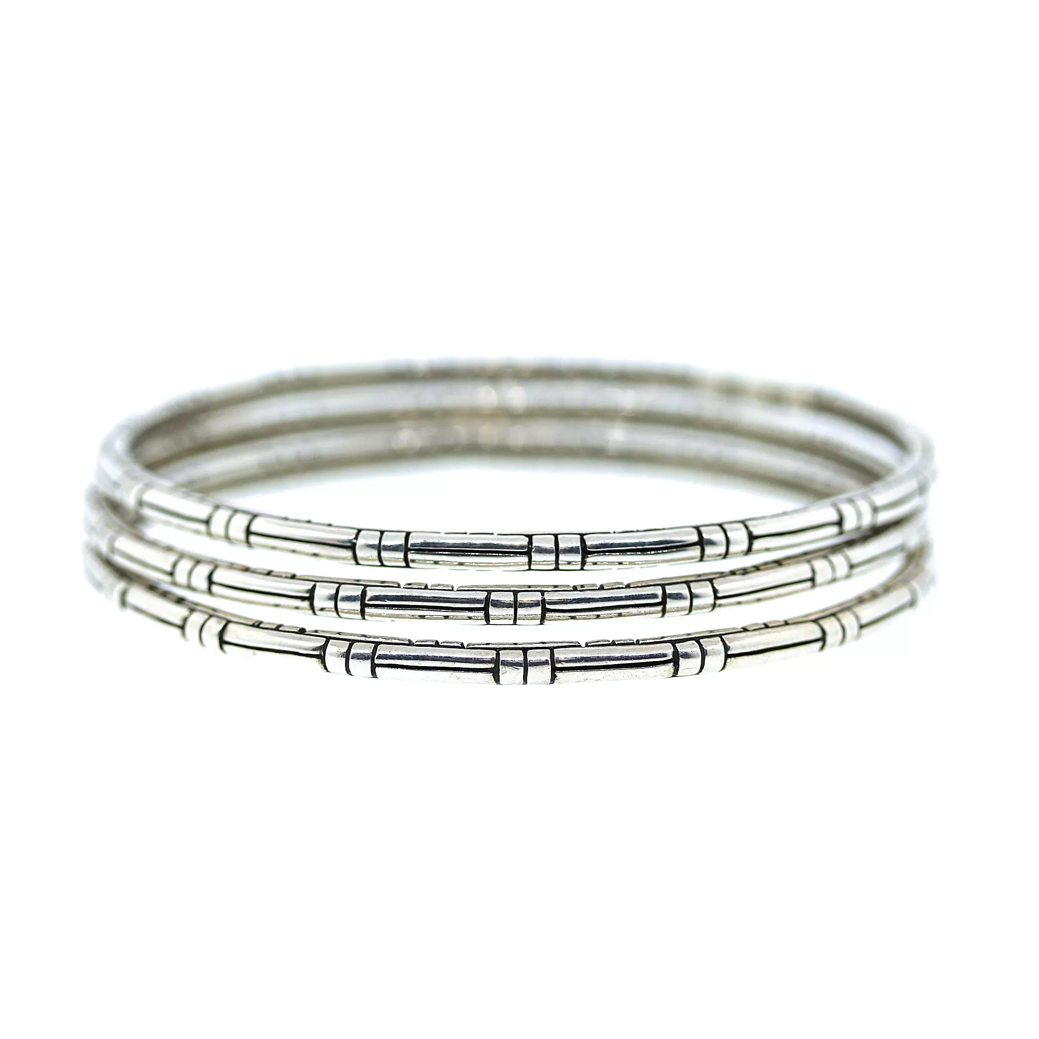 John Hardy Sterling Silver Slim Bracelet Set