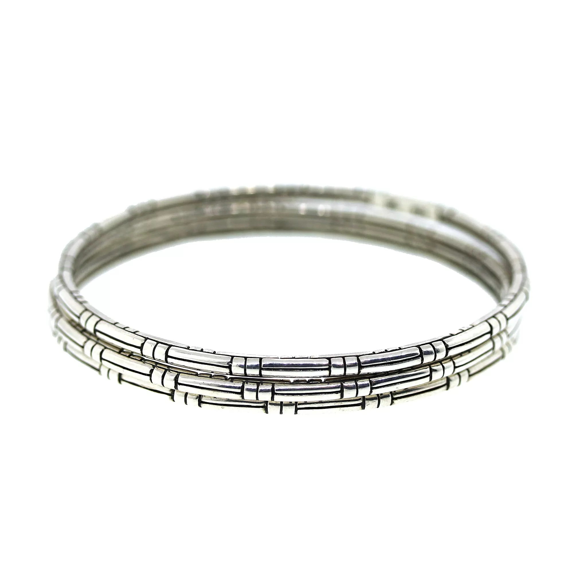 John Hardy Sterling Silver Slim Bracelet Set