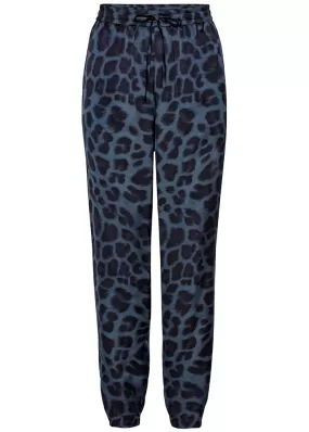 Karmamia Cora Pants - Bukser - Navy Leopard