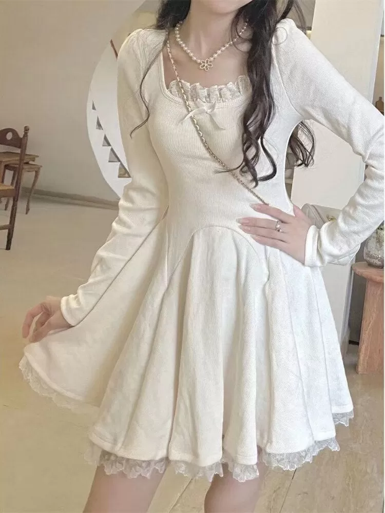 Kawaii Knitted Lace Dress