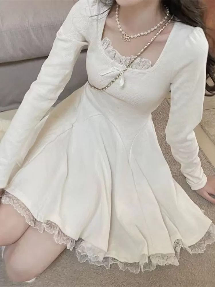 Kawaii Knitted Lace Dress