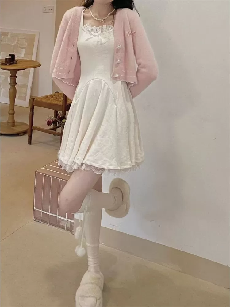 Kawaii Knitted Lace Dress