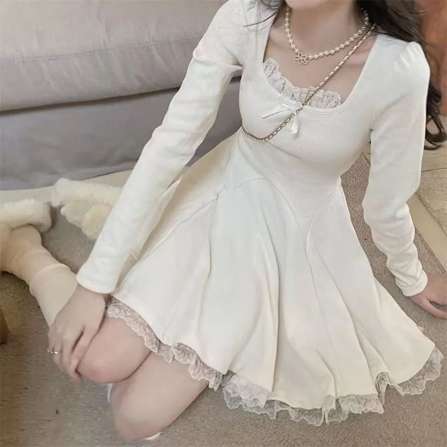 Kawaii Knitted Lace Dress