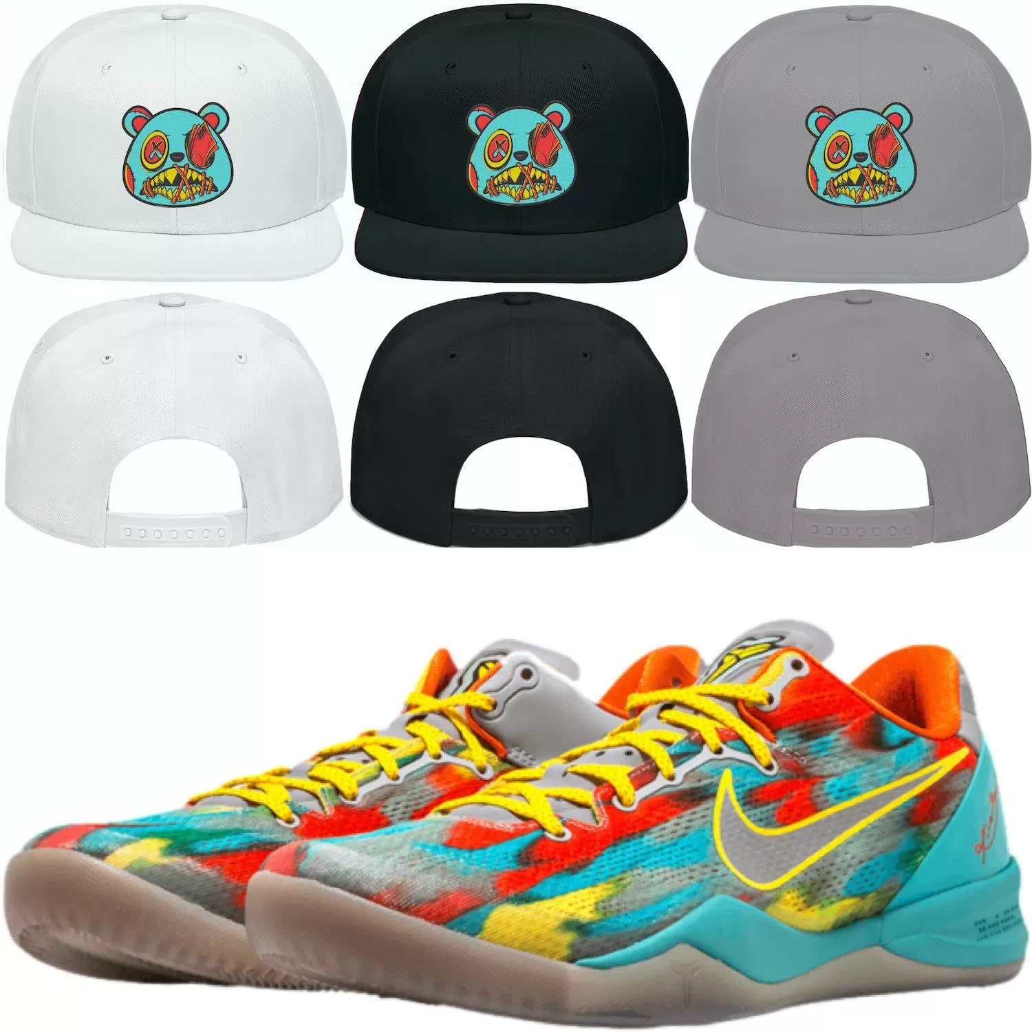 Kobe 8 Venice Beach 8s Snapback Hat to Match : VENICE MONEY TALKS BAWS