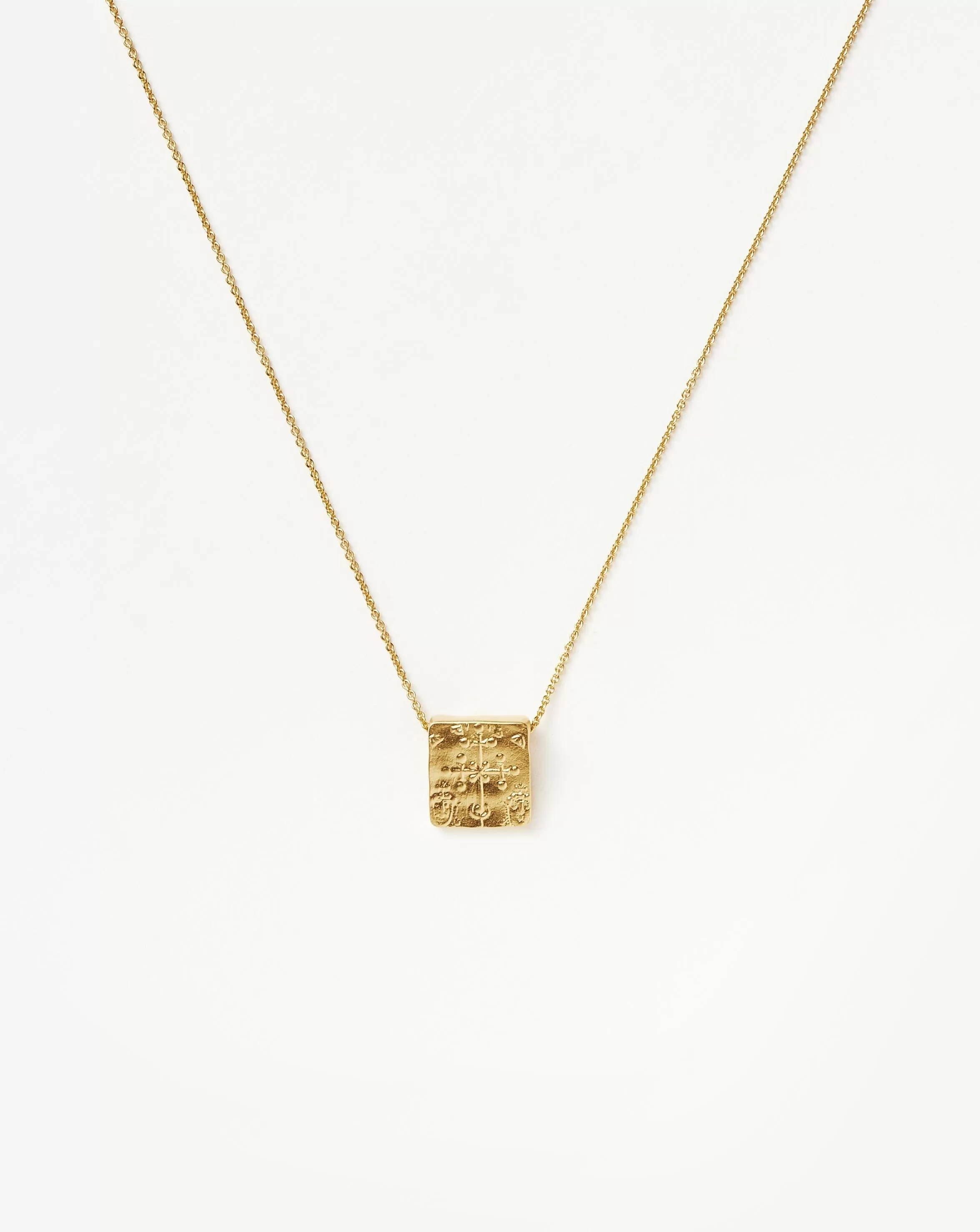 Lucy Williams Byzantine Square Coin Pendant Necklace | 18ct Gold Plated Vermeil