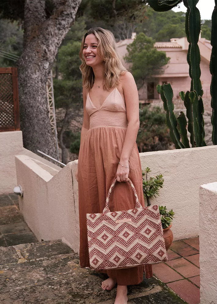 Luna Moon La Rambla Big Tote - Taske - Terracotta