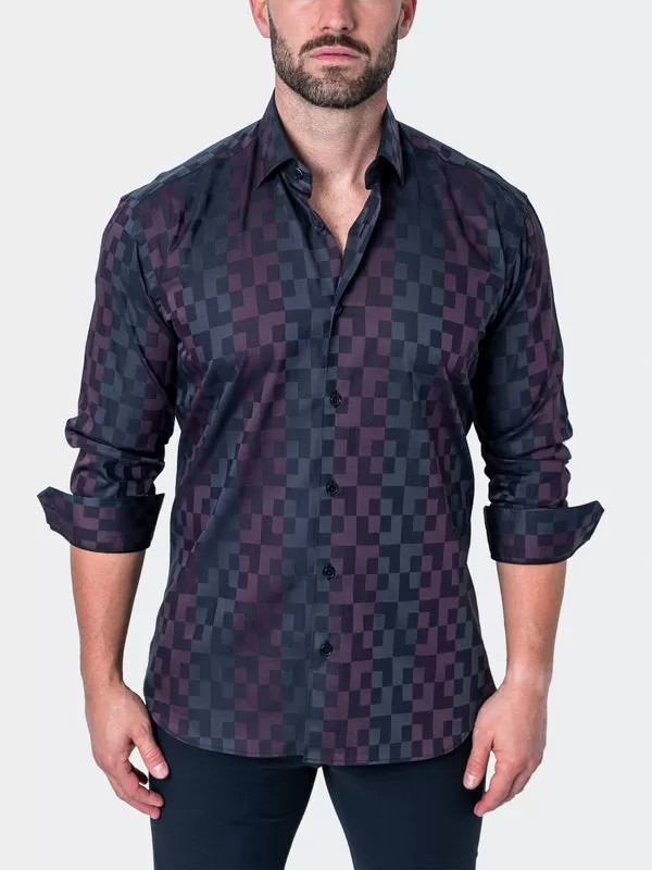 Maceoo Shirt | Fibonacci Labyrinth Purple