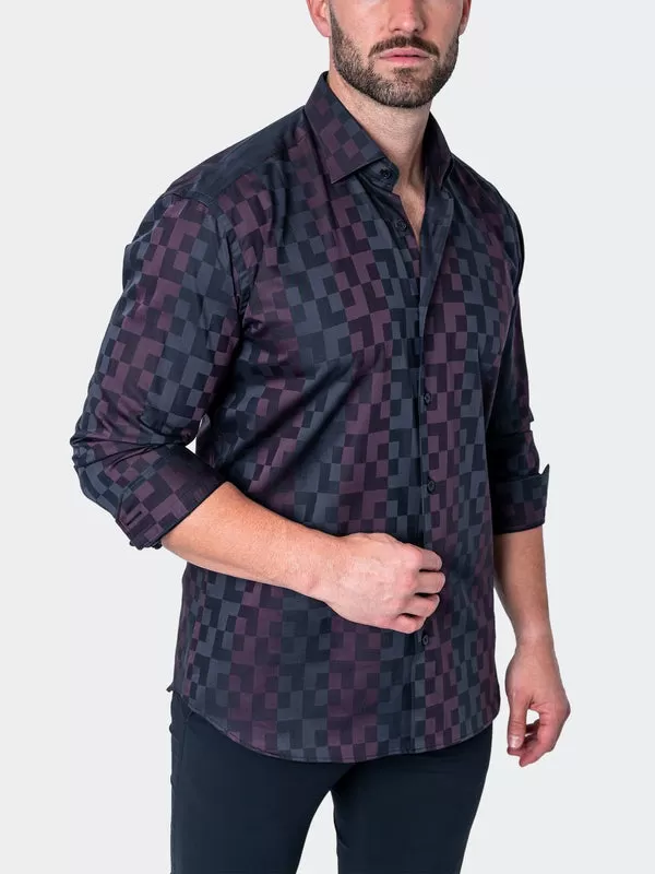 Maceoo Shirt | Fibonacci Labyrinth Purple