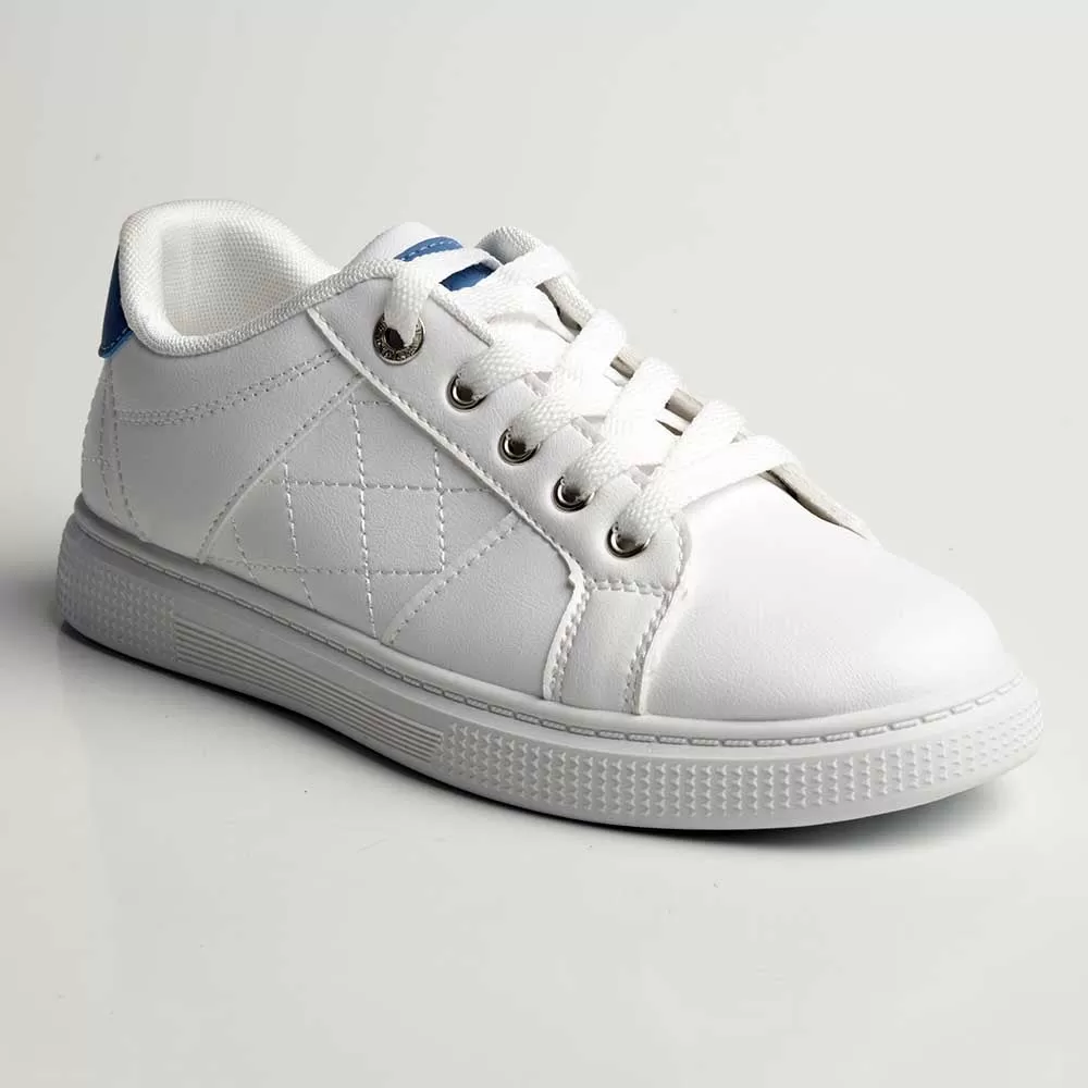 Madison Taylin Fashion Sneaker - White/Blue