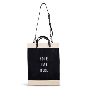 Market Bag in Black with Black Strap