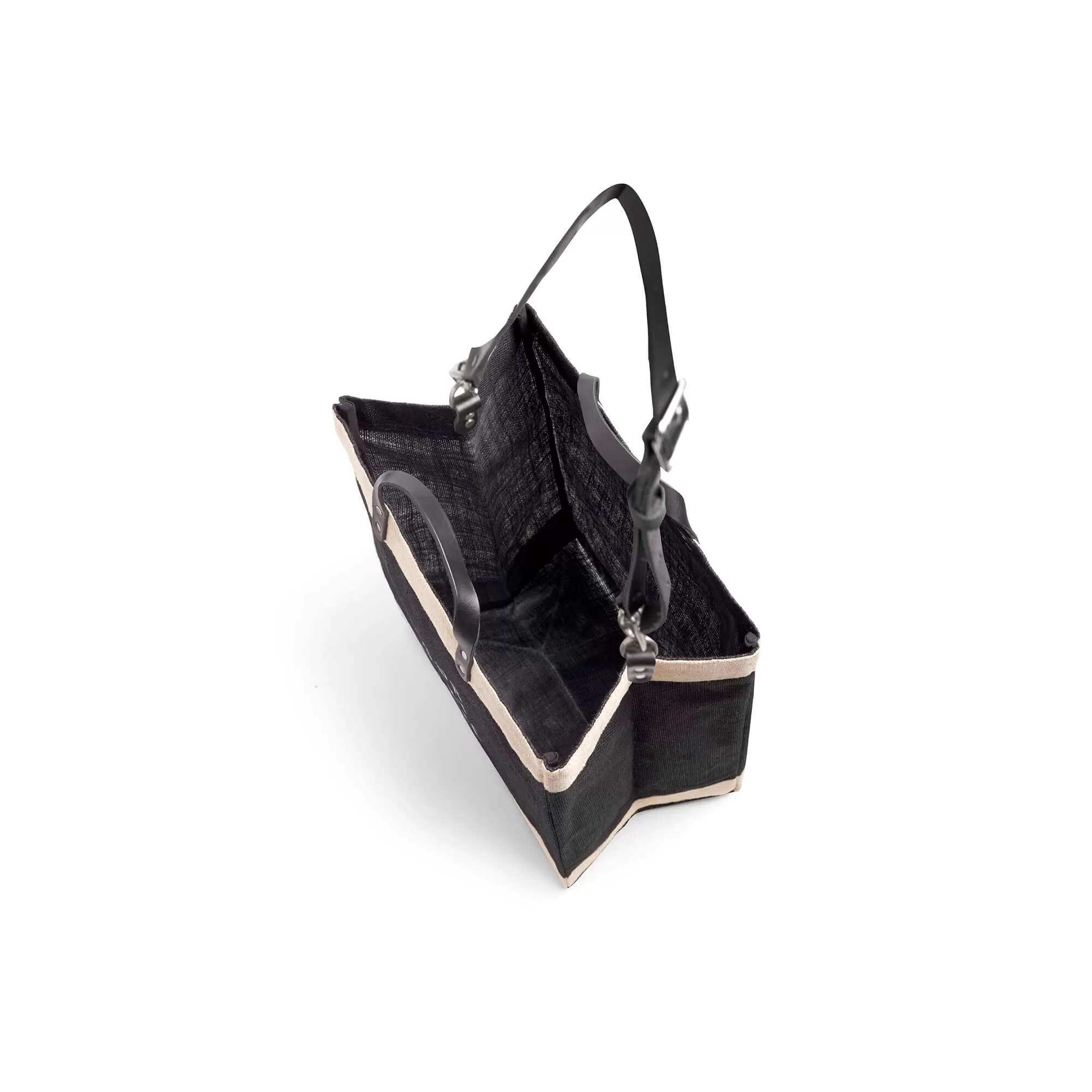 Market Bag in Black with Black Strap