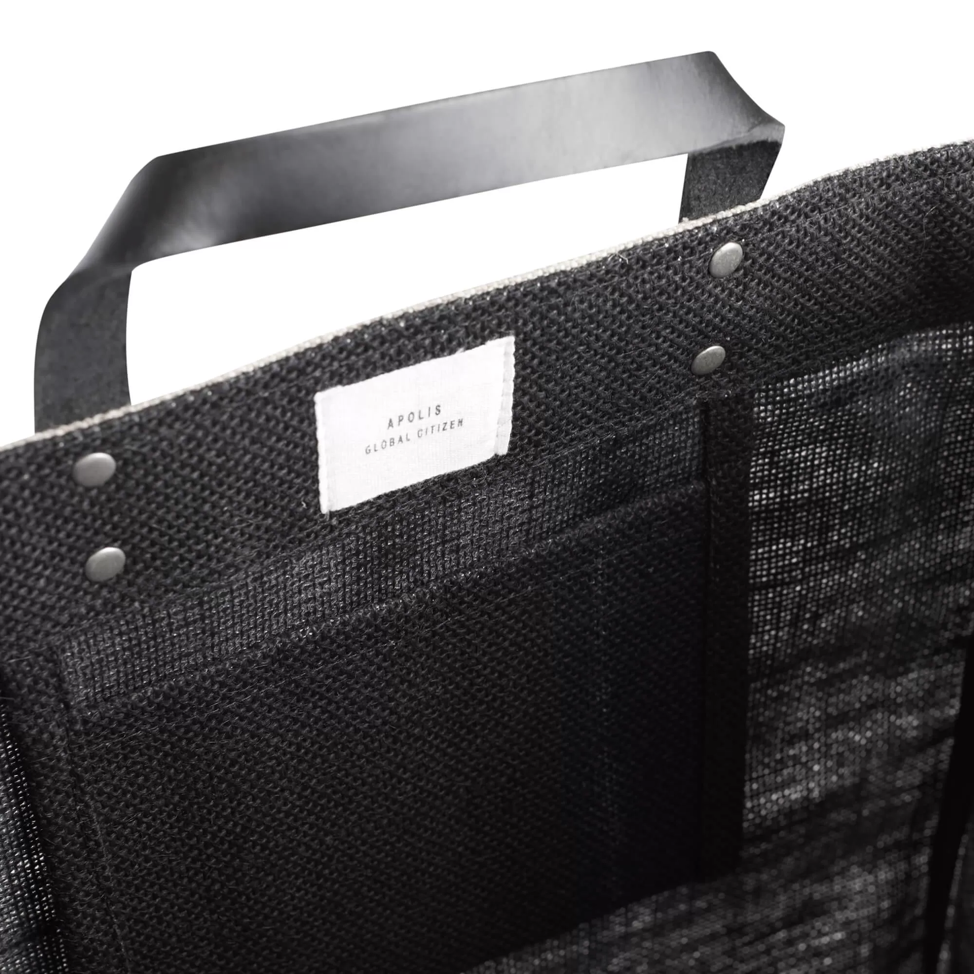 Market Bag in Black with Black Strap