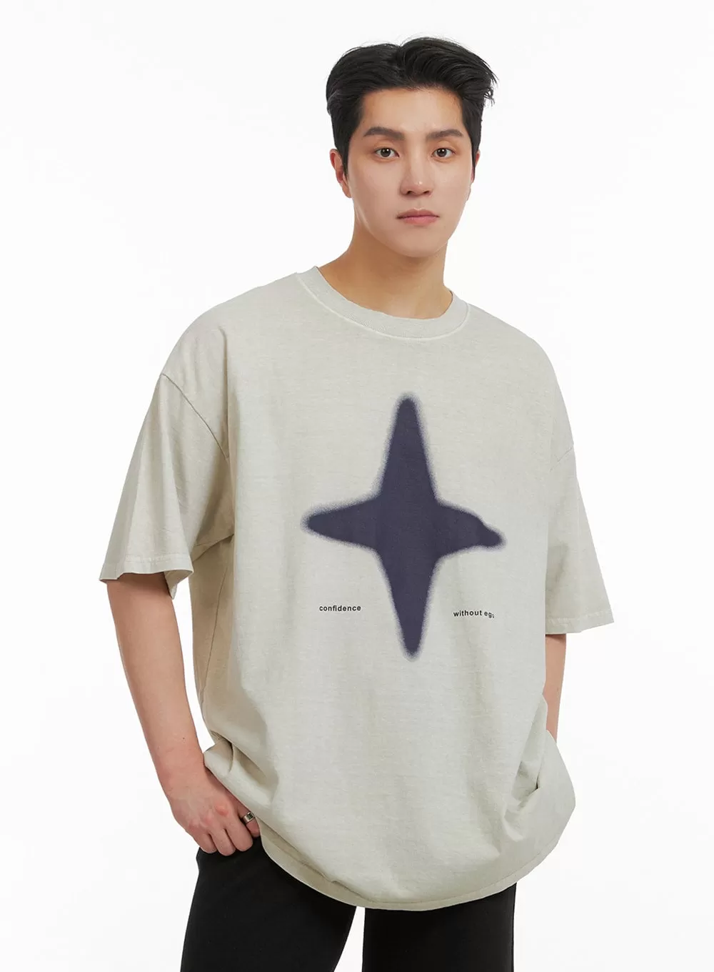 Men's Star Graphic Cotton T-Shirt IA401